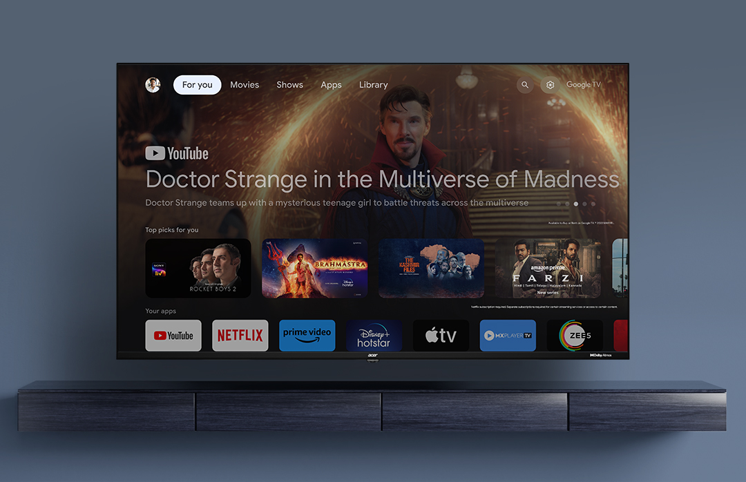 G Series | Google TV | Acer TV | Indkal